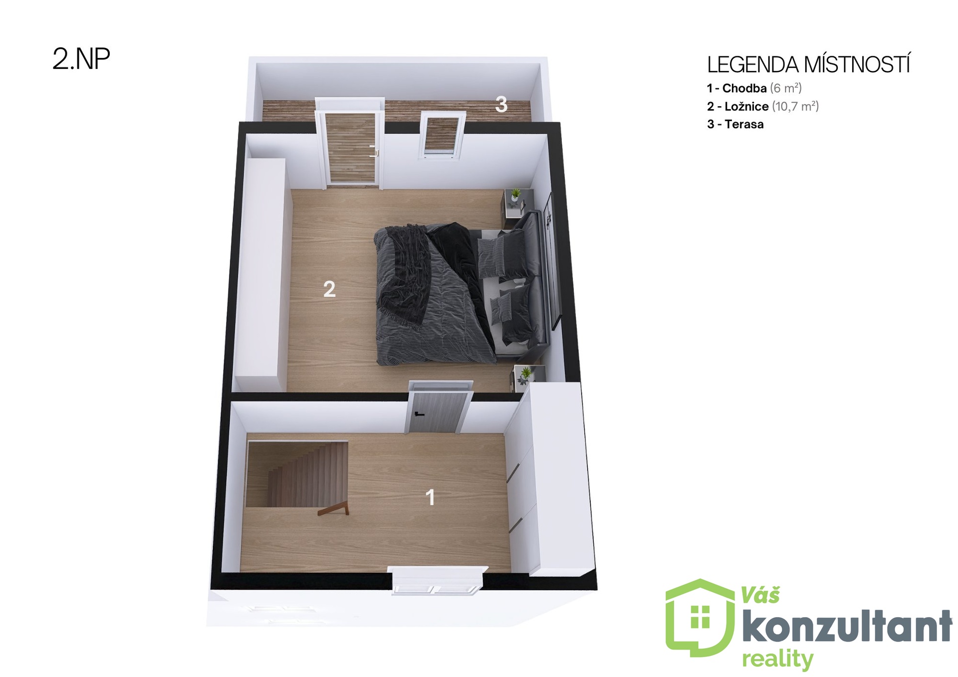 Legenda místností 2.NP