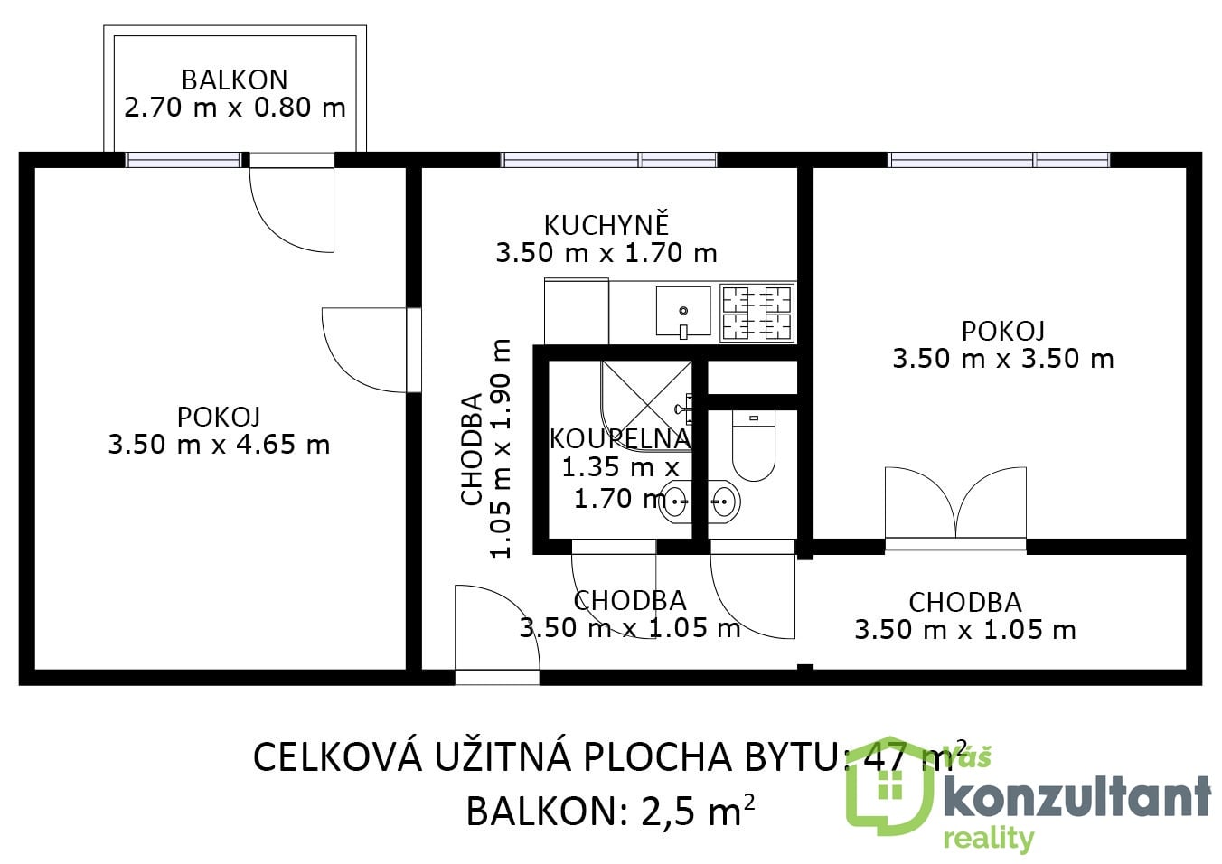 Velká Bíteš půdorys