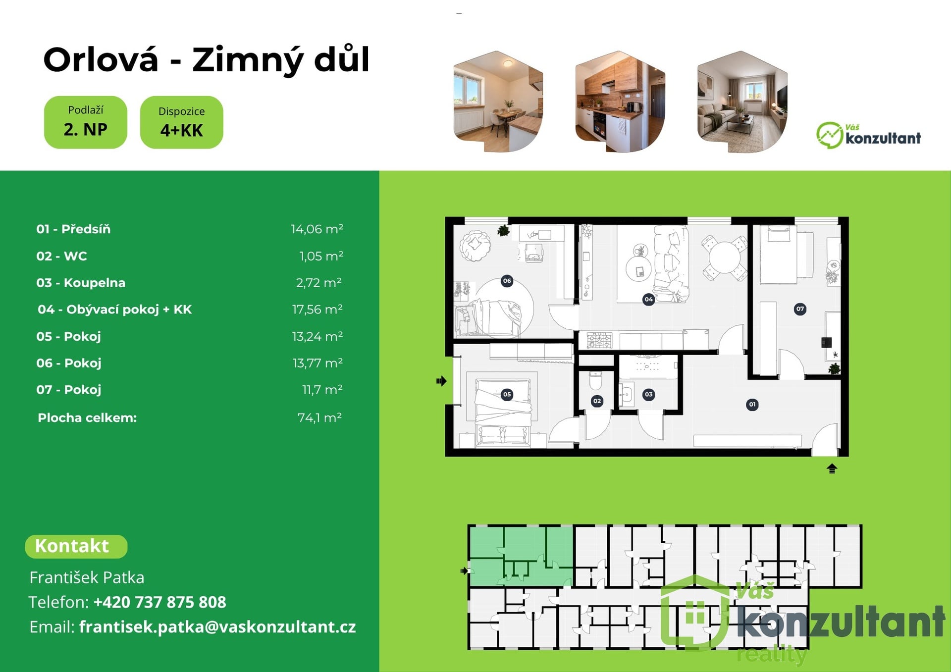 Karta nemovitosti - půdorys