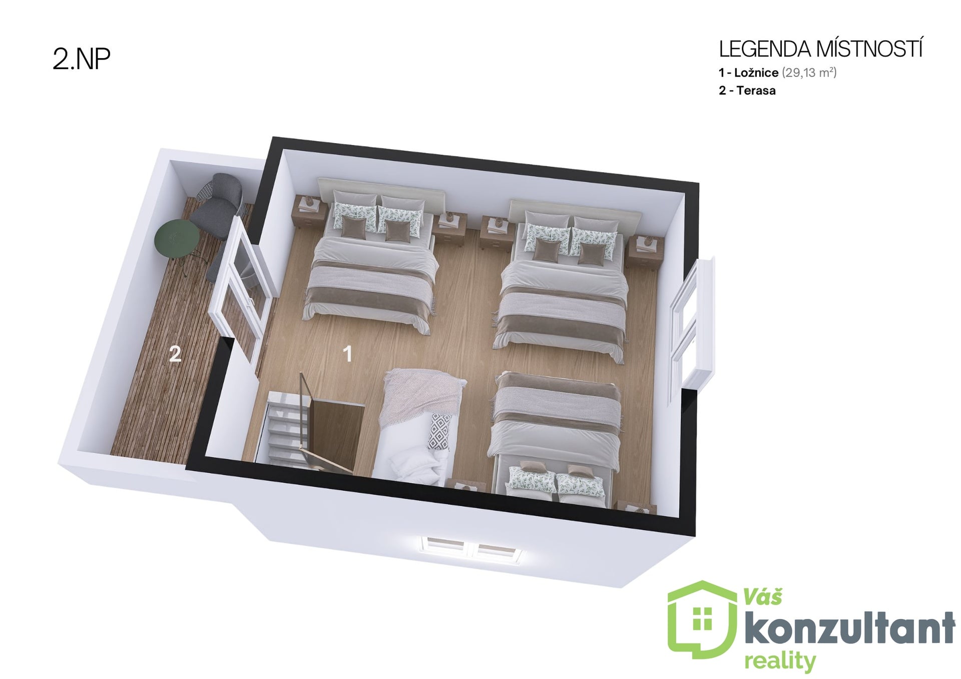 Legenda místností 2.NP