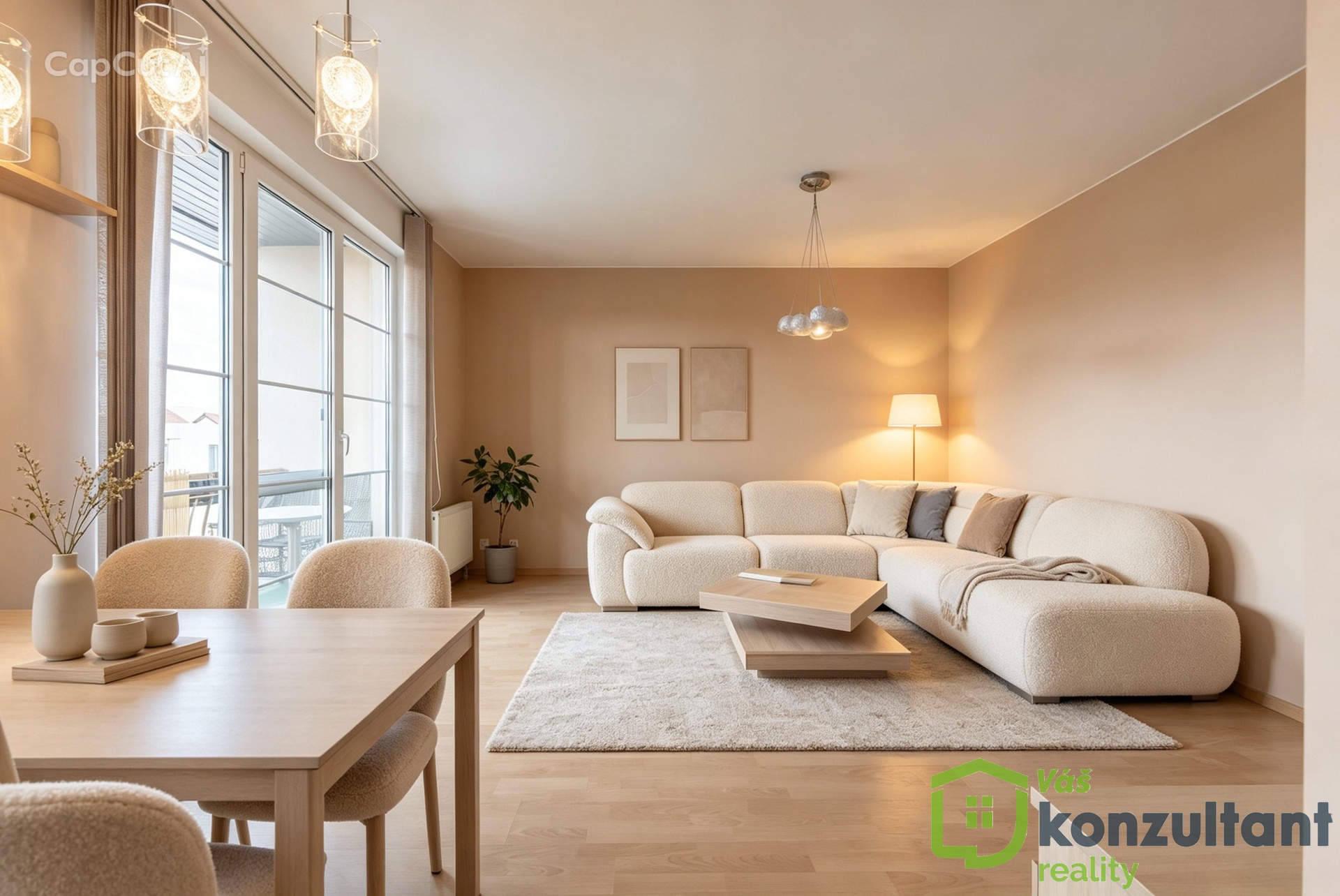 Vizualizace obývací pokoj