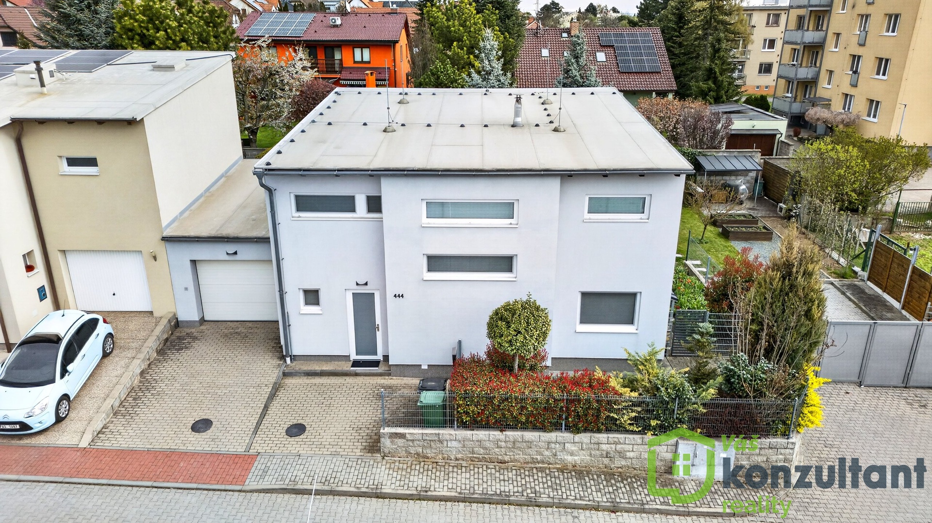 Letecký pohled z ulice