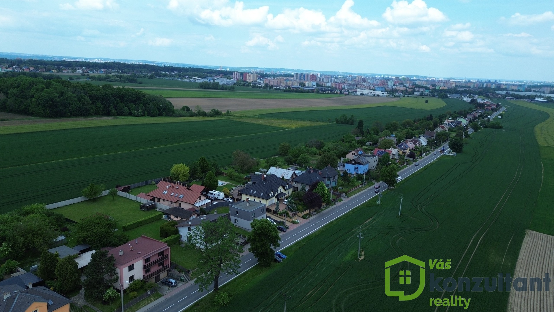 Letecký pohled na RD