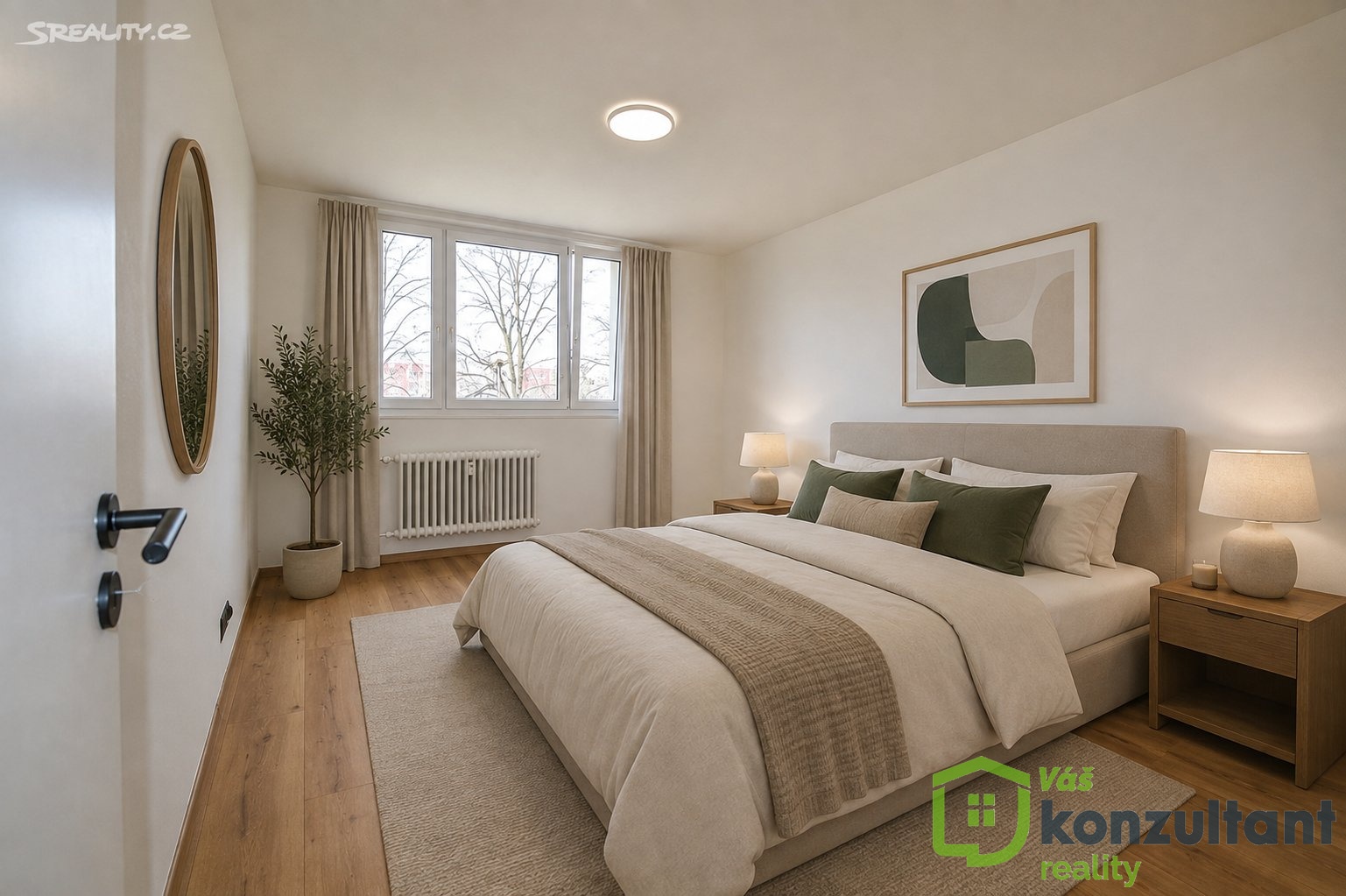 Vizualizace možného vybavení ložnice