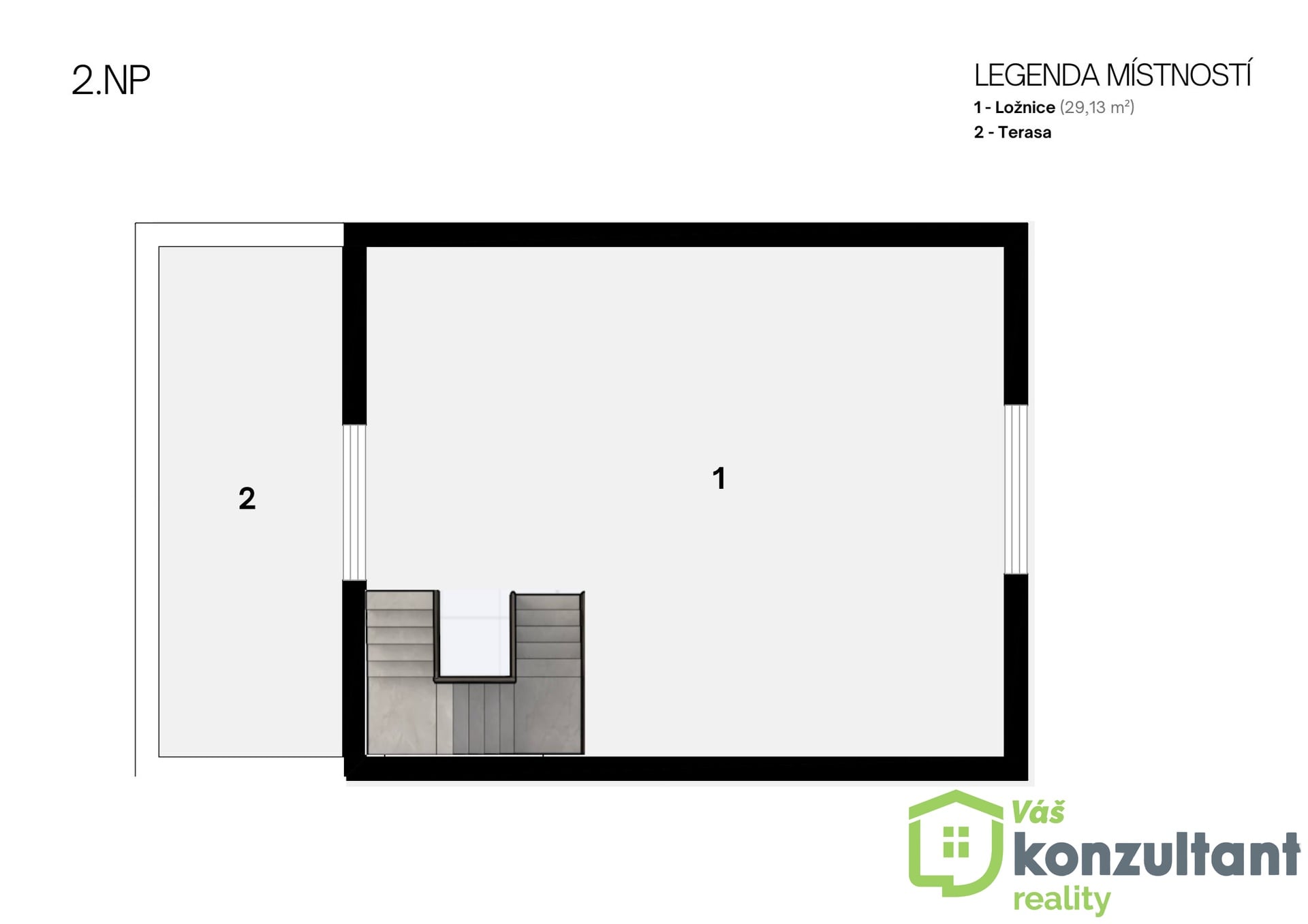 Legenda místností 2.NP
