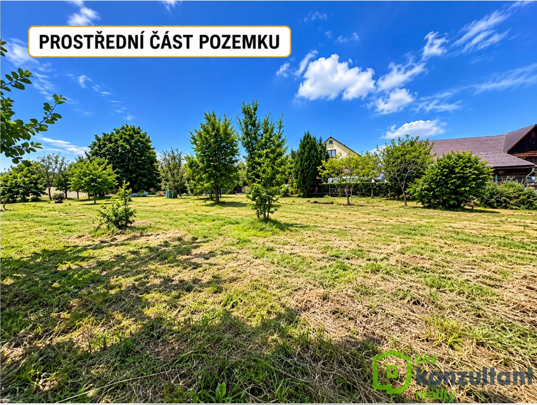 Zadní část pozemku