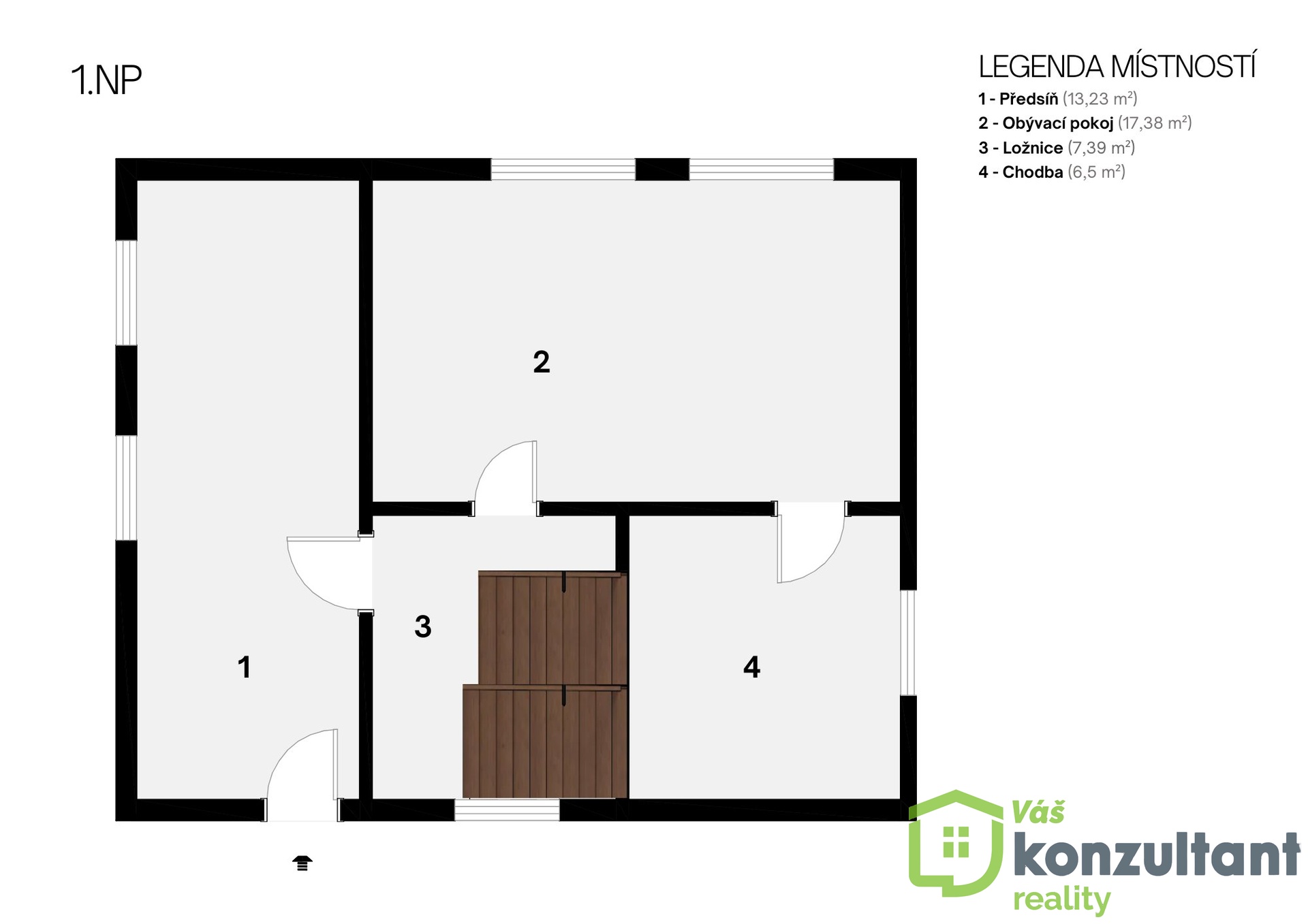 Legenda místností 1.NP