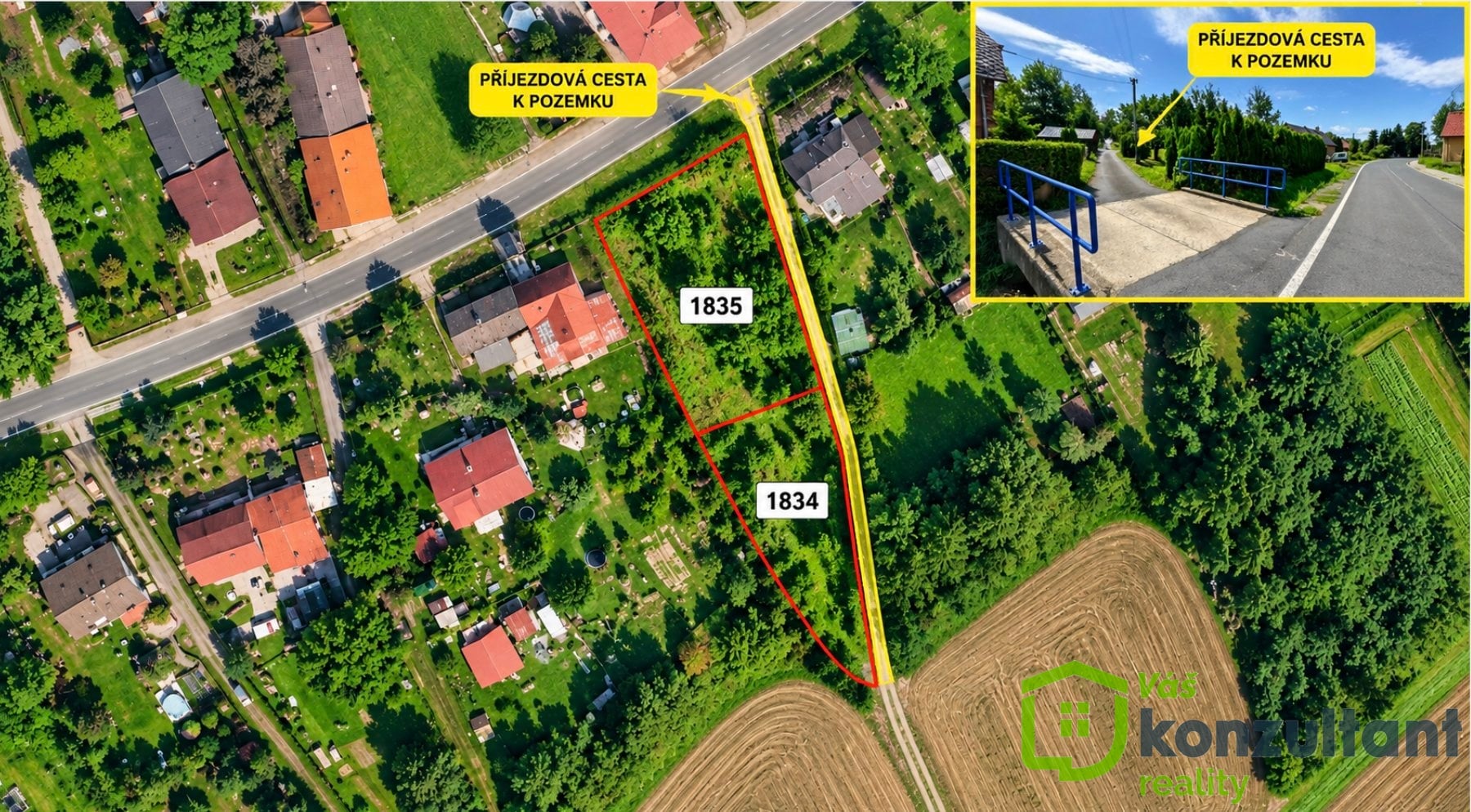 Označení pozemku