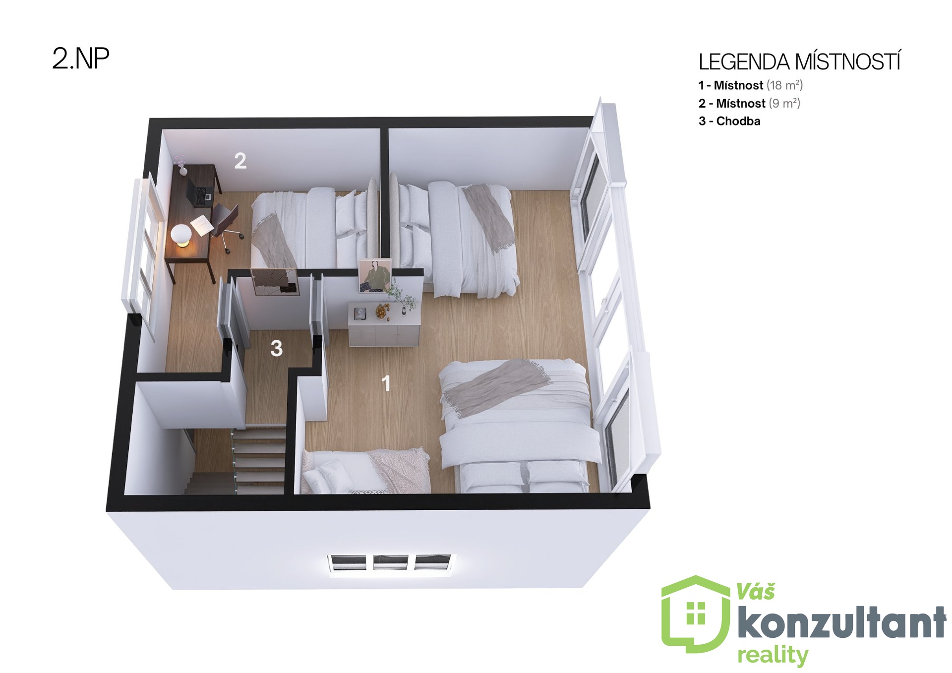 Legenda místností 2.NP