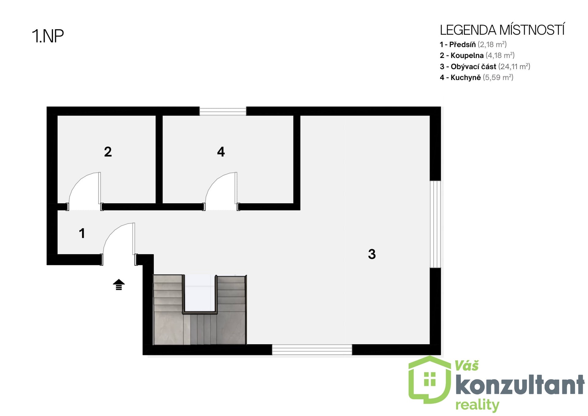 Legenda místností 1.NP