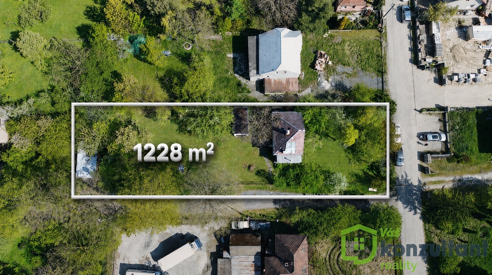Označený pozemek domu