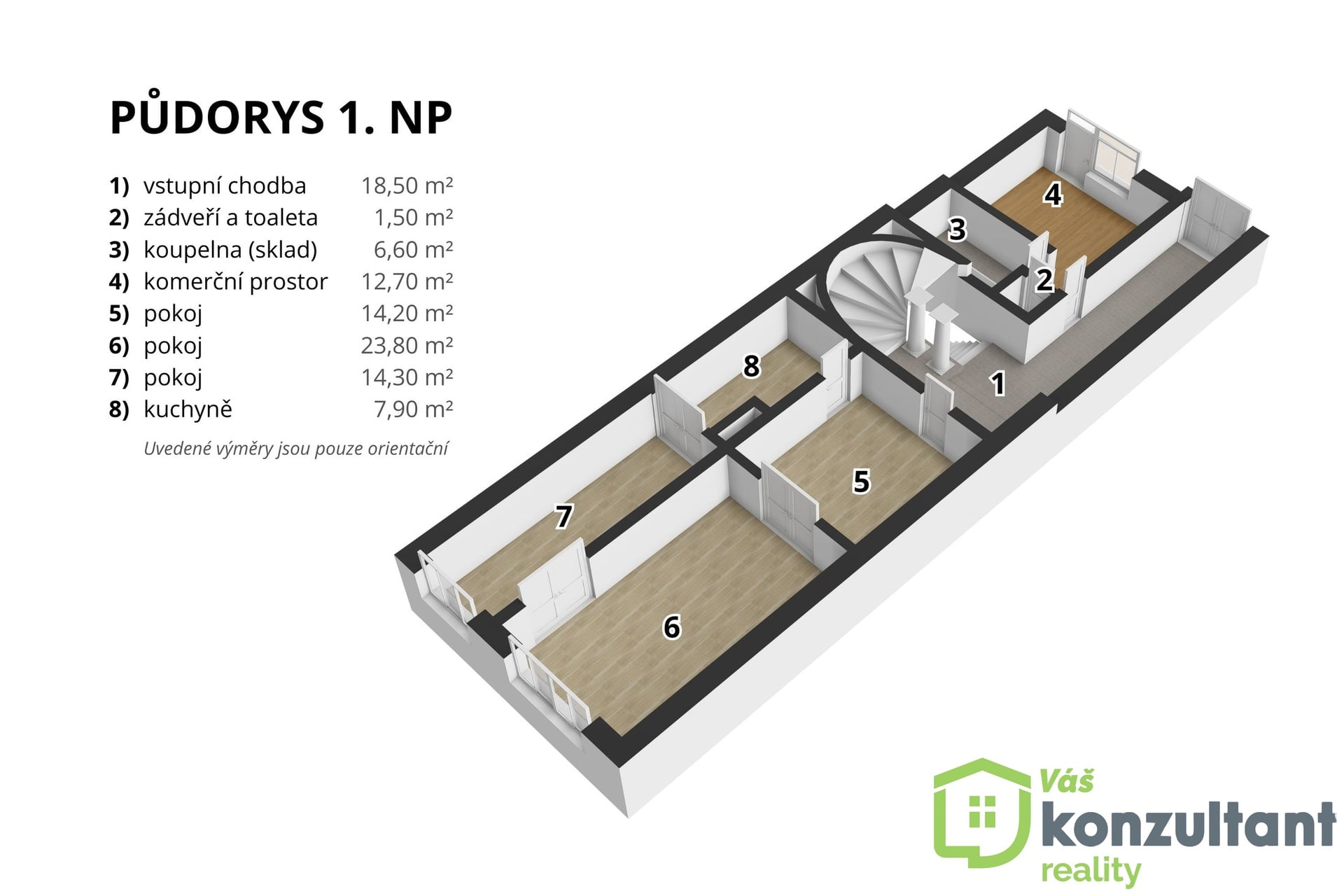3D Půdorys 1.NP